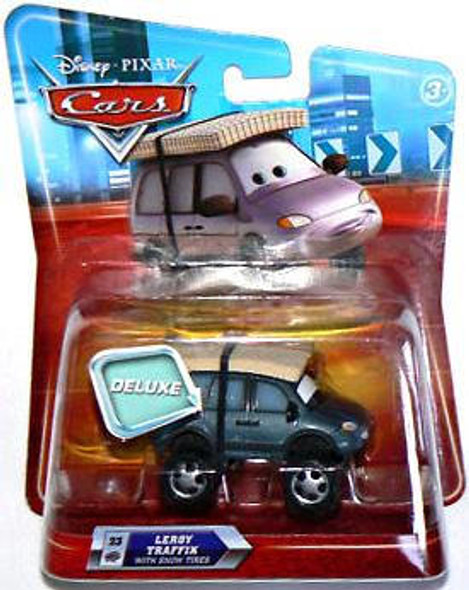  Disney Pixar CARS Deluxe Leroy Traffik with Snow Tires #23 Diecast Vehicle 