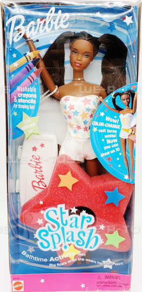 Barbie Star Splash African American Doll & Bathtime Activity Set Mattel #29308