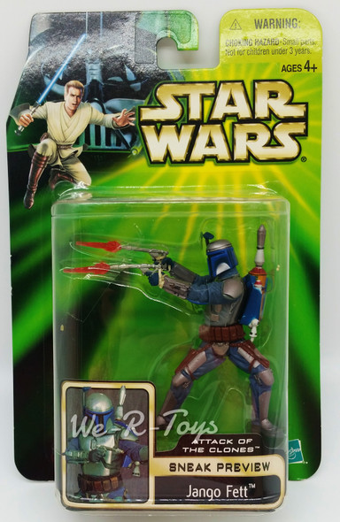 Star Wars Episode II Sneak Preview Jango Fett Action Figure 2001 Hasbro 84678