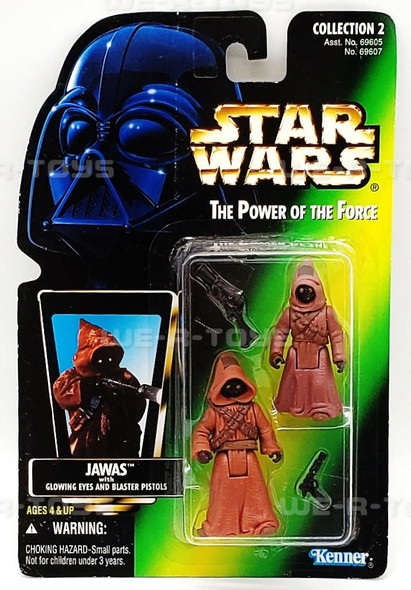  Star Wars The Power of the Force Jawas Figures Green Card 1996 Kenner 69607 NRFP 