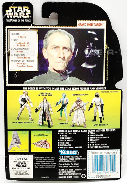 Star Wars Power of the Force Green Card Grand Moff Tarkin Figure 1996 NRFP