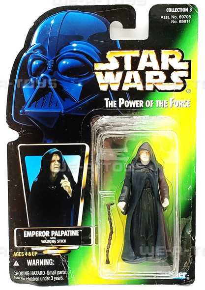 Star Wars Power of the Force Emperor Palpatine Figure Green Card Kenner 1996 NEW