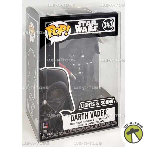 Funko Pop Star Wars 343 Darth Vader Bobble Head Lights & Sounds Vinyl Figure