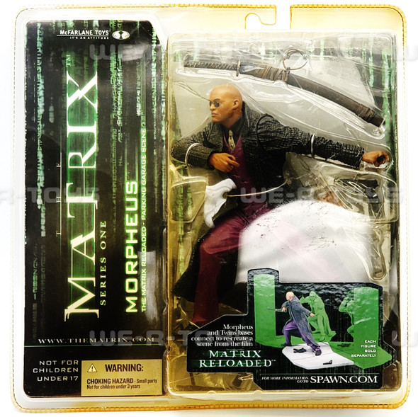 The Matrix Series 1 Morpheus Parking Garage Scene Figure McFarlane Toys 2003 NEW