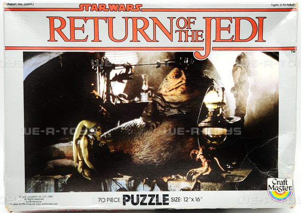 Star Wars Return of the Jedi The Jabba The Hutt Throne Room 70 Piece Puzzle 1983