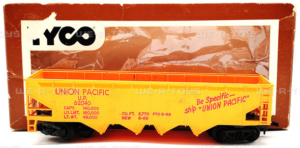 Tyco Union Pacific 40' Hooper Car 62040 No. 344E HO Scale USED