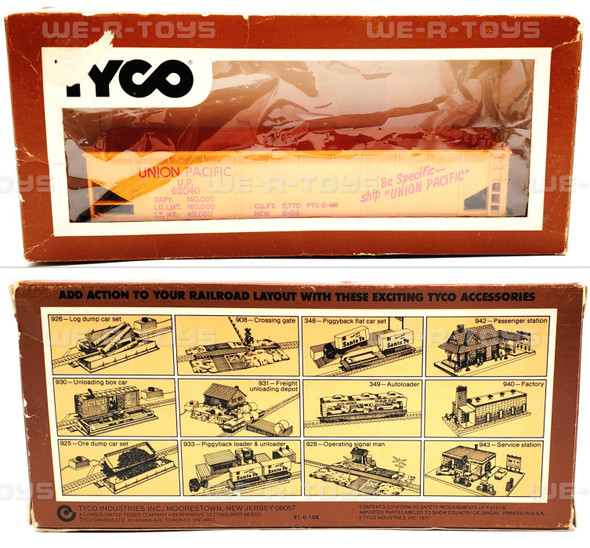 Tyco Union Pacific 40' Hooper Car 62040 No. 344E HO Scale USED
