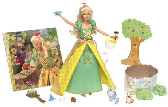 The Tale of the Forest Princess Barbie Doll with A Golden Book 2000 Mattel 29458