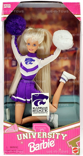 Kansas State University Cheerleader Barbie Doll 1996 Mattel 19156