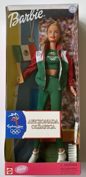 Sydney 2000 Olympics Mexico Aficionada Olimpica Barbie Doll 1999 Mattel #26052 NRFB