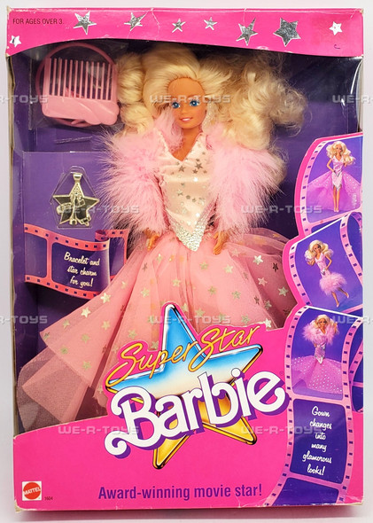 Barbie Super Star Doll Award-Winning Movie Star 1988 Mattel #1604 NRFB