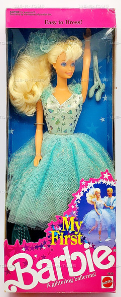 My First Barbie Doll in Pale Blue Glittering Ballerina Costume 1991 Mattel 3839