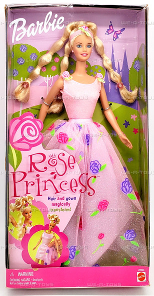 Rose Princess Barbie Doll 28990 Mattel 2000