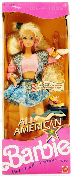 All American Reebok Edition Barbie Doll 1990 Mattel 9423