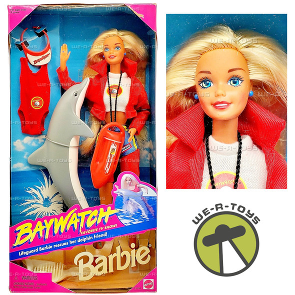 Baywatch Barbie Doll with Dolphin Friend 1994 Mattel 13199