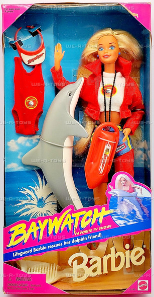 Baywatch Barbie Doll with Dolphin Friend 1994 Mattel 13199