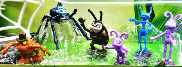  Disney Pixar A Bug's Life Bug Circus to the Rescue Web Trap & 6 Figures NRFP 