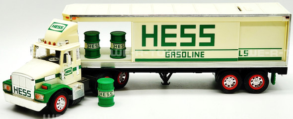 1987 Hess Toy Truck Bank with Barrels USED