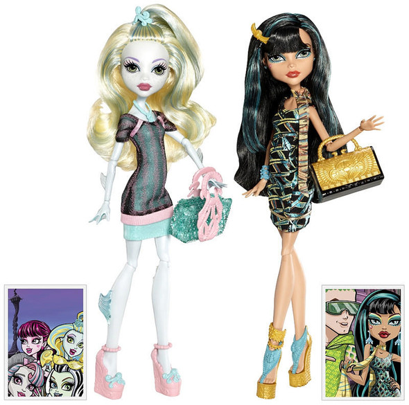 Monster High Scaris Lagoona Blue & Cleo de Nile Dolls 2012 Mattel #Y7296