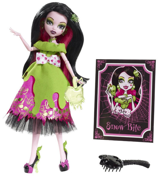 Monster High Scarily Ever After Draculaura as Snow Bite Doll Mattel 2012 #X4484