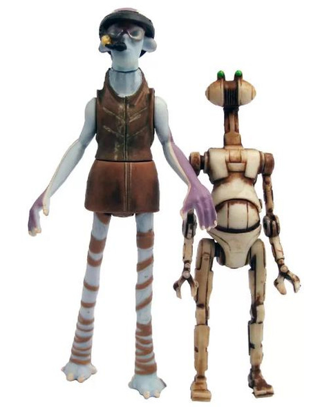 Star Wars Episode I Ody Mandrell with Otoga 222 Pit Droid Action Figures Hasbro