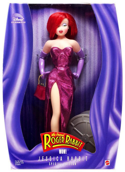 Disney Who Framed Roger Rabbit WOW! Jessica Rabbit Disney Collector Doll Mattel 23591 