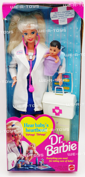 Dr. Barbie Hear Baby's Heartbeat Doll Mattel 1993 No 11160 NRFB