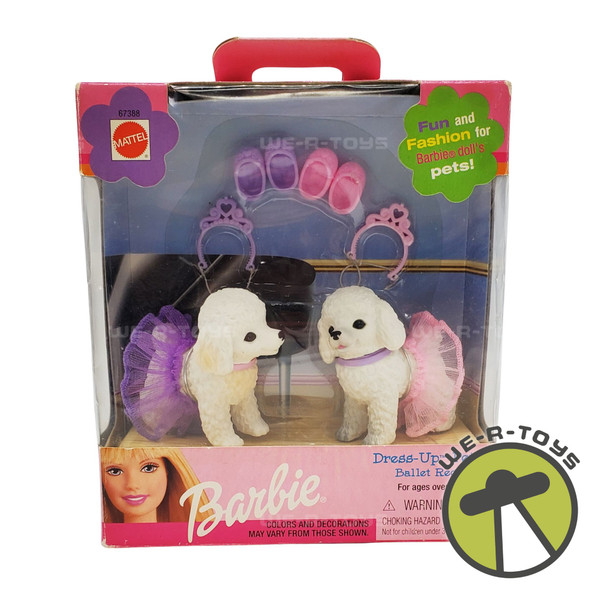 Barbie Dress-Up Pets Ballet Recital Dog Figures Mattel 2000 #67388 NRFB