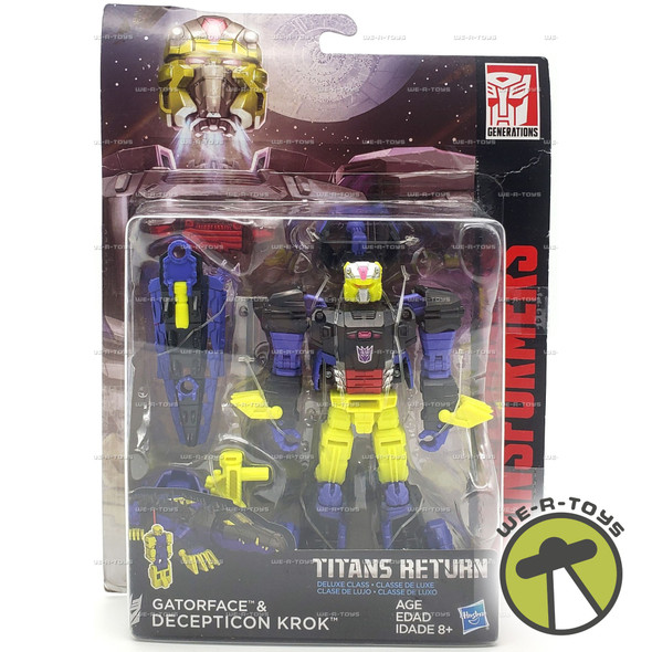 Transformers Titans Return Gatorface & Decepticon Krok Action Figures Hasbro