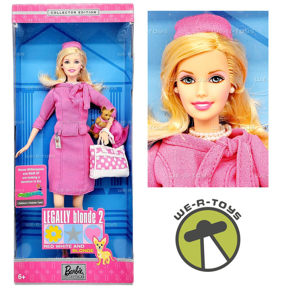 Legally Blonde 2 Barbie Doll Elle Woods & Bruiser 2003 Mattel B9234