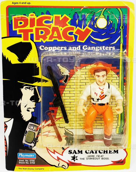 Dick Tracy Coppers and Gangsters Sam Catchem Action Figure Playmates #5702