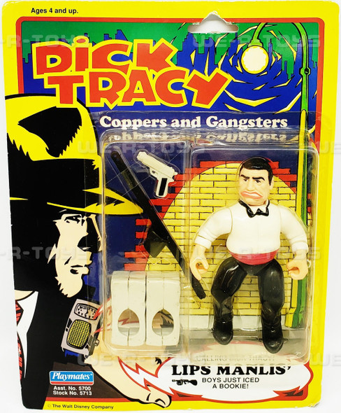 Dick Tracy Coppers and Gangsters Lips Manlis Action Figure Playmates #5713 NEW