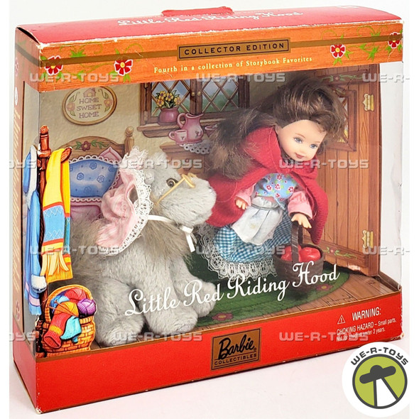 Barbie Little Red Riding Hood Kelly Doll and Wolf Storybook Favorites 2001 New