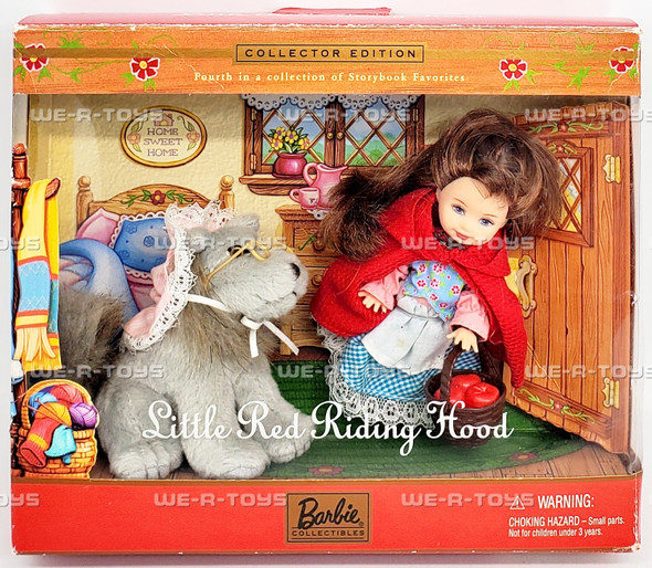 Barbie Little Red Riding Hood Kelly Doll and Wolf Storybook Favorites 2001 New
