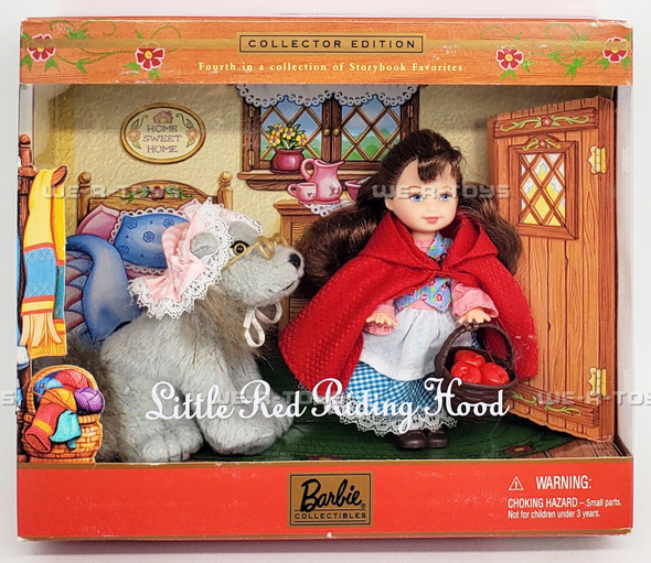 Barbie Little Red Riding Hood Kelly Doll and Wolf Storybook Favorites 2001 New
