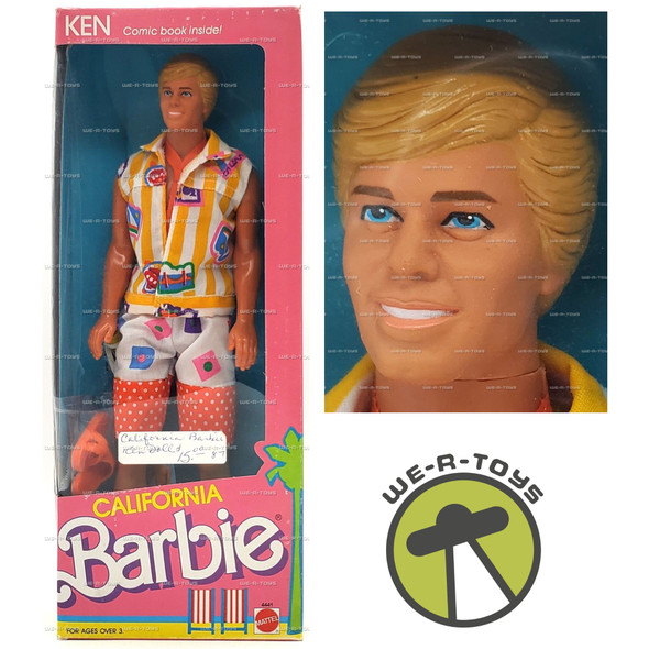 Barbie California Ken Doll Comic Book Inside! 1987 Mattel #4441