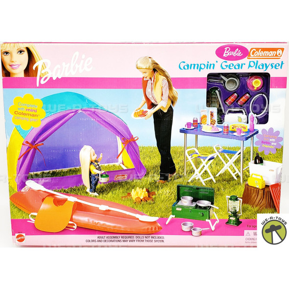 Barbie Campin' Gear Playset Coleman Camping Gear Mattel 2001 #88819 NEW