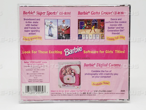 Barbie Storymaker CD-Rom Create Animated Movies Starring Barbie & Her Friends