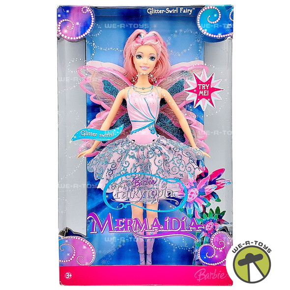 Barbie Fairytopia Mermaidia Glitter Swirl Fairy 2006 Mattel J0737 NRFB