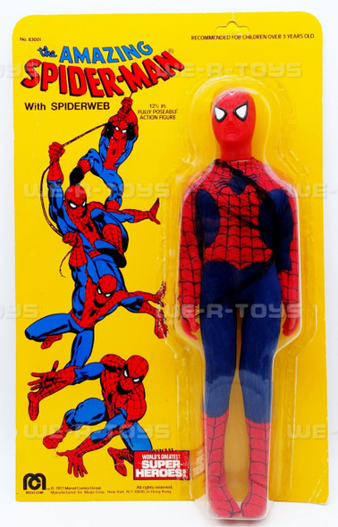 Marvel 1977 Mego Marvel The Amazing Spider Man 12.5" Poseable Action Figure USED