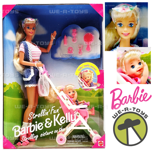 Strollin' Fun Barbie & Kelly Dolls Strolling Sisters on the Go 1995 Mattel 13742