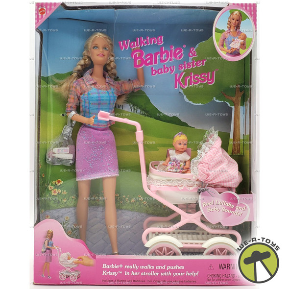 Barbie and Krissy Doll Set With Stroller Blonde Dolls 1999 Mattel 22232