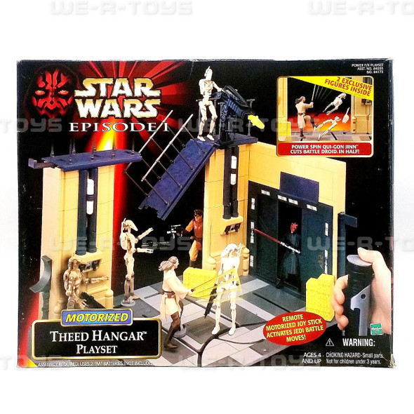 Star Wars Episode 1 Motorized Theed Hangar Playset 2 E1 Action Figures Hasbro 