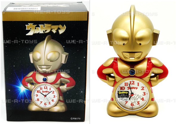 Ultraman 50th Anniversary Talking Alarm Clock Seiko Limited Edition Gold USED