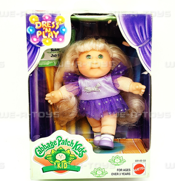 Cabbage Patch Kids 'Kid Collectible Dress 'N Play Doll Mattel 1998 #69149-59 NEW