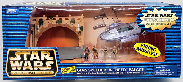 Star Wars Action Fleet Gian Speeder & Theed Palace Vehicle Play Set With Figures