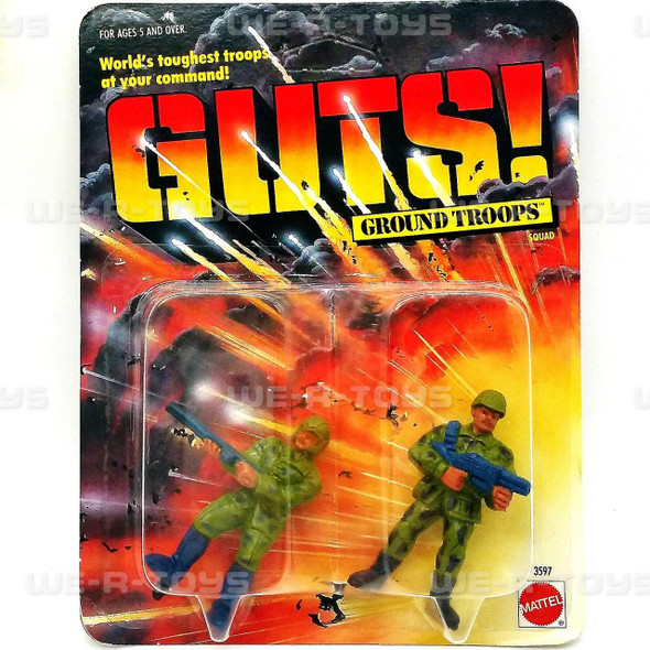 GUTS! Ground Troops SGT. Stubble & Otto Mattic Action Figures Mattel 1986 #3597