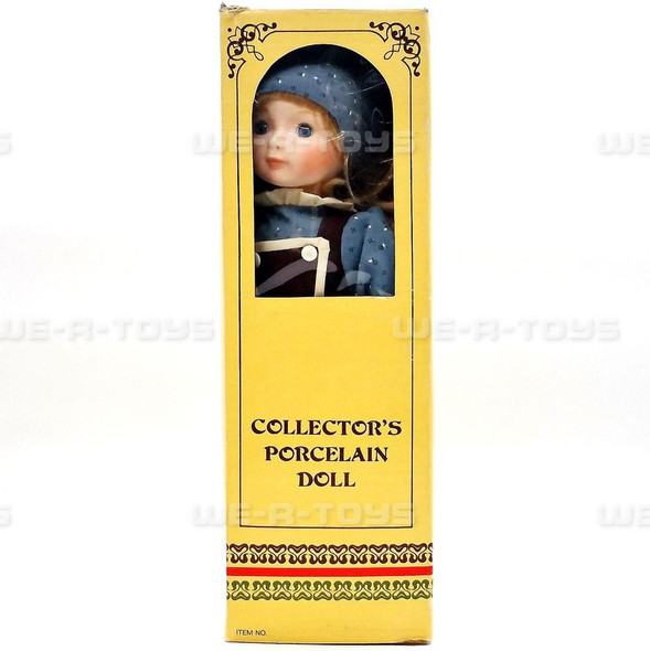 Duck House Collector's Porcelain Doll Blue Dress & Bonnet