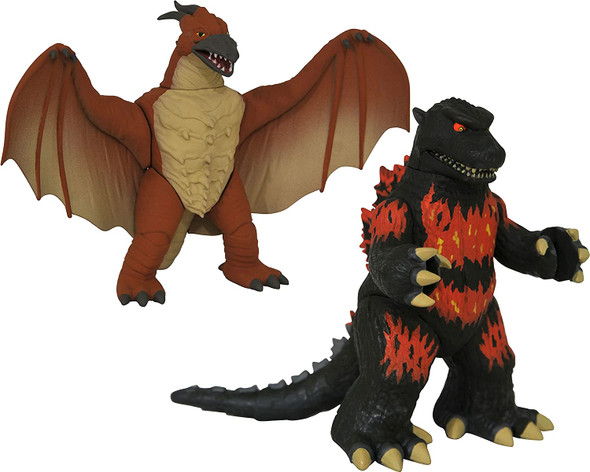 Diamond Select Toys Vinimates Burning Godzilla 1995 & Rodan Vinyl Figures 2-Pack