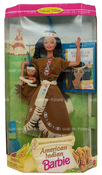 American Indian Barbie Doll & Baby American Stories Collection 1995 Mattel 14715